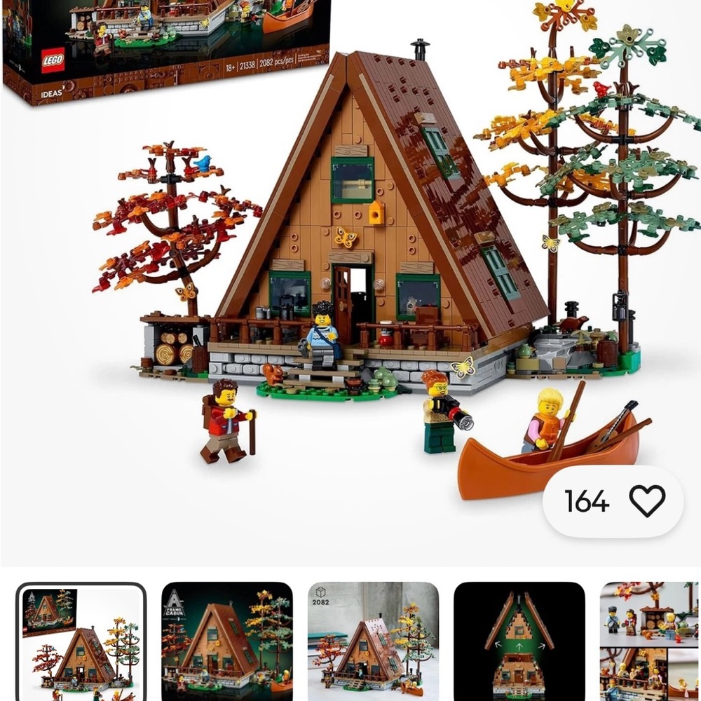 LEGO Ideas A-Frame Cabin - Brown and Green